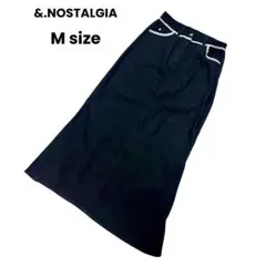 【NOSTALGIA】ノスタルジア レース デニム ロングスカート M 新品