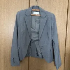 M-PREMIER グレー　ペンシルストライプパンツセットアップ