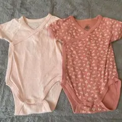 プチバトー ボディ肌着60 ロンパースセット売り