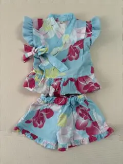 キャサリンコテージ花柄フリル付き甚平 サイズ90