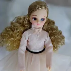 カントリードールバニーちゃん天使バニー付き()ピンクop水色リボン