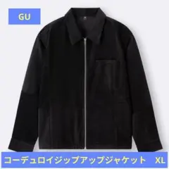 GU コーデュロイジップアップジャケット ブラック XL
