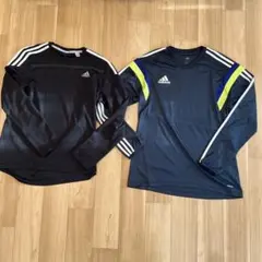 adidasトレーニングウェア 2枚セット 長袖 Tシャツ M相当 O相当
