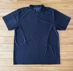 PGG パーリーゲイツ ハーフジップ 半袖カットソー 黒 サイズ6 XL