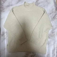 GLOBAL WORK アイボリー タートルネック ニット M