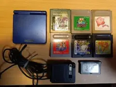 ゲームボーイアドバンスSP本体、充電器、ソフト