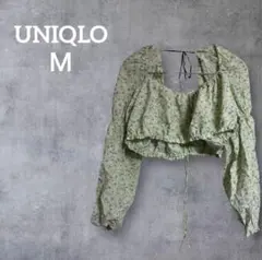 UNIQLO 花柄フリルトップス 【M】トップス可愛いトップス