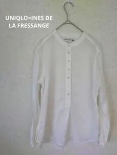 UNIQLO×INES　白シャツ　綿100%　XL 布ボタン