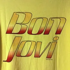 80s90s BON JOVI VINTAGE バンドtシャツ USA製イエロー