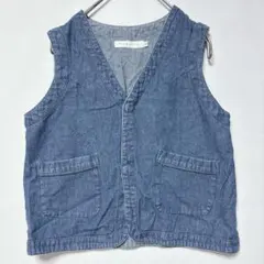 THE SHOP TK デニムベスト ジレ コットン100 軽量 薄手 130