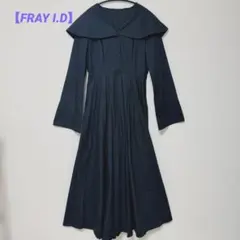 【FRAY I.D】フレイアイディ ケープカラーシャツワンピース フレアスリーブ