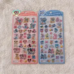 うるちゅる　ディズニー　ミッキー　ミニー　ドナルド　デイジー　POP シール