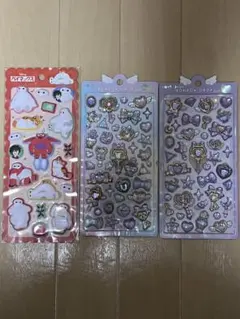 【正規品】ボンボンドロップシール　レインボー　パープル　ベイマックス　3点セット