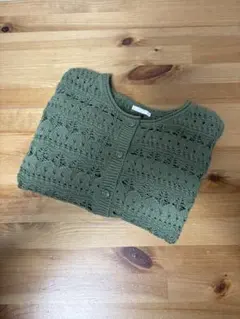 GU ニットカーディガン　透かし編みカーディガン