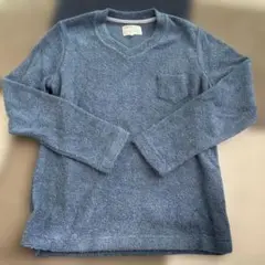 INHERIT Vネックセーター 38サイズ ブルー