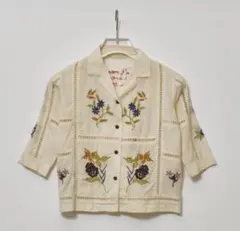 SÉZANE MAXY SHIRT マキシーシャツ 花柄刺繍 38 - メルカリ