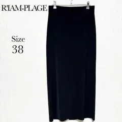R'IAM-Plage Iラインスカート タイトスカート マキシ丈 グレー 36