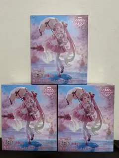 初音ミク 桜ミク AMPフィギュア 桜ドレスver. 3体セット