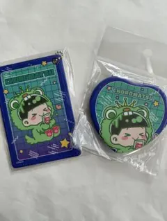【新品】☆おそ松さん チョロ松 パスケース コンパクトミラー セット