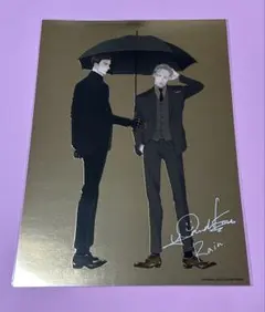 ヨネダコウ　囀る鳥は羽ばたかない　コラボカフェRain A5箔押しイラストカード