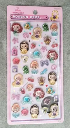 ボンボンドロップシール　ディズニープリンセス