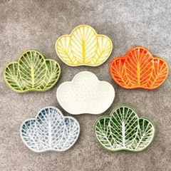 ライコネン様専用価格　有田焼　幸楽窯　松葉形銘々皿　色々5点セット