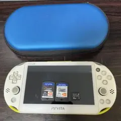 動作確認済み　PS Vita ホワイト/イエロー 16GBメモリーカード付き