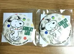 USJ缶バッジ　スヌーピー2つ　新品未使用