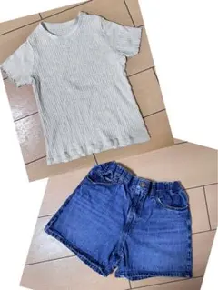 ユニクロ　ショートデニムパンツ　160cm