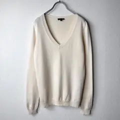 theory セオリー　カシミヤ　ニット　Ｖネック　薄手　アイボリー