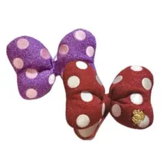 ミニー デカ リボン ヘアアクセサリー ヘアピン ヘアゴム