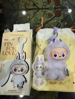 ラブブ LABUBU PIN FOR LOVE イニシャルアルファベット　E