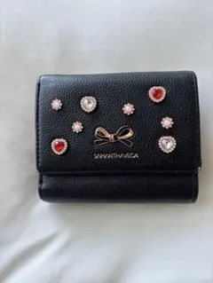 SAMANTHAVEGA ハートビジュー折財布　ブラックのサムネイル