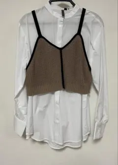 DIRZ しまむら シャツ ビスチェ セット ニットビスチェ Lサイズ