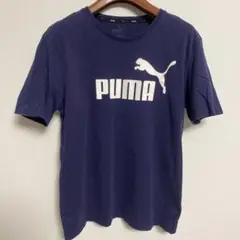 PUMA プーマ ネイビー ロゴプリント Tシャツ M