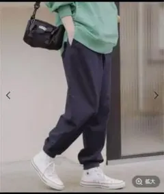 【studio CLIP】ジョガーパンツ　ネイビー　PSサイズ