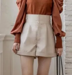 GRL グレイル　レザーショートパンツ　スタイルアップ　S