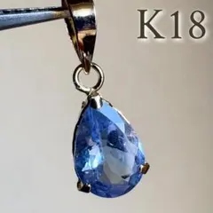 K18 18金 18k 18キン 天然石 スイスブルートパーズ ペンダント - メルカリ