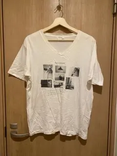 BEAUTY&YOUTH VネックTシャツ L ホワイト