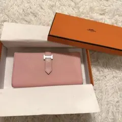 新品同様 HERMES ベアン スフレ 長財布 ピンク A刻印 2017年 - メルカリ