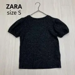 ◆ ZARA ザラ パフスリーブ 半袖 ニット セーター S