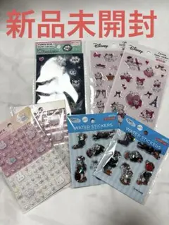 セリア　エキポシラメ　デニム　ウォーター　タイル　シール　7枚セット