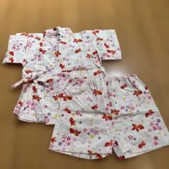 90サイズ 金魚柄 甚平
