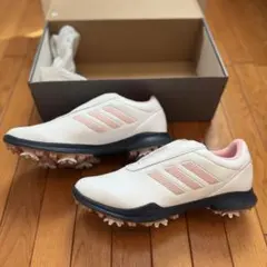 adidas ゴルフシューズ 女性用 ホワイト/ピンク