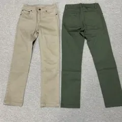 ☆ベルメゾン☆ストレートストレッチロングパンツ2本セットのサムネイル