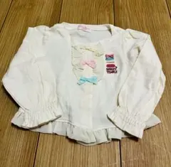 【SHIRLEY TEMPLE】美品 ホワイトカーディガン80〜90cm 女の子