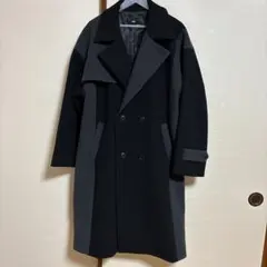 HARE ウーリーテックハイショクダブルコート ブラック　Sサイズ