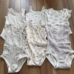 ロンパース　肌着　６点セット　70cm 半袖　ノースリーブ