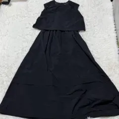 CLASSICAL ELF ノースリーブロングワンピース ブラック エレガント