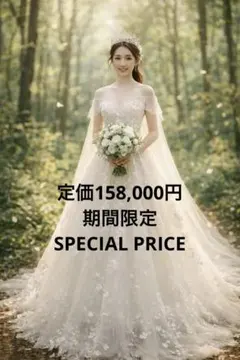 No.17ウェディング＆ステージ両用ドレス /ビーズ×チュール/刺繍/トレーン